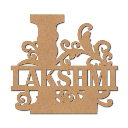 Alphabet Monogram Nameplate MDF Design 2