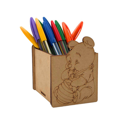 Winnie The Pooh Pen Stand MDF Design 1