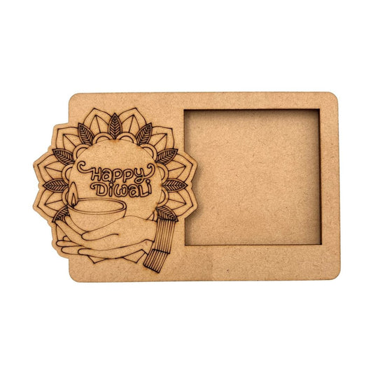 Diwali Three Layered Photo Frame MDF Design 2
