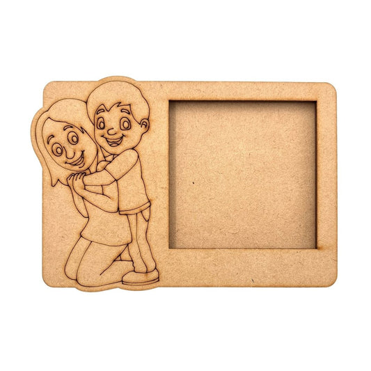 Mother With Son Three Layered Photo Frame MDF Design 1