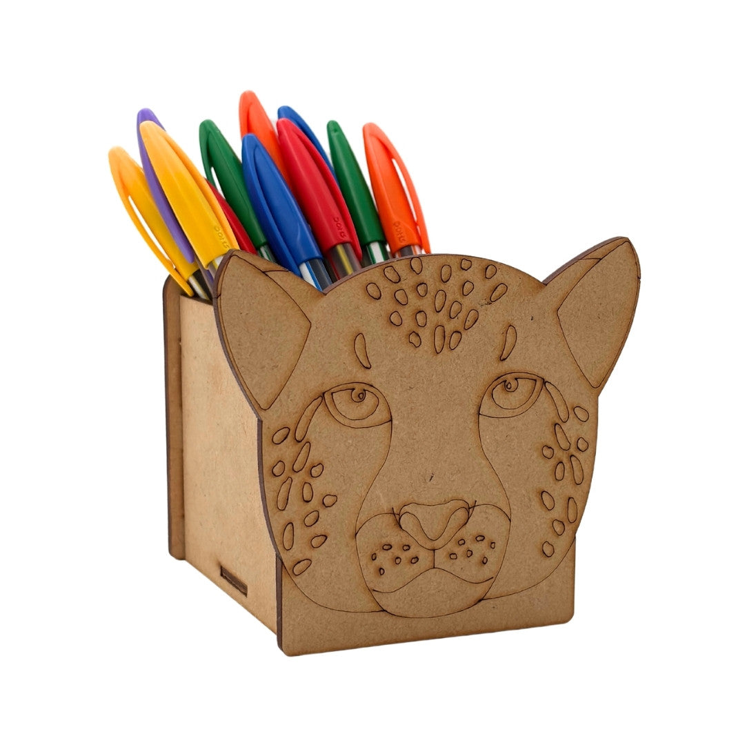 Cheetah Pen Stand MDF Design 1