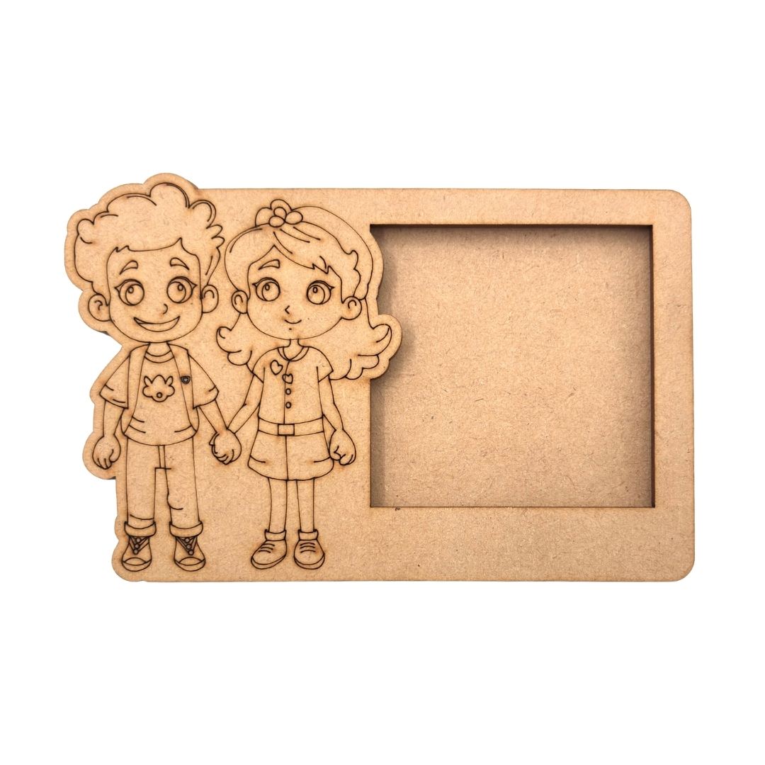 Couple Three Layered Photo Frame MDF Design 2