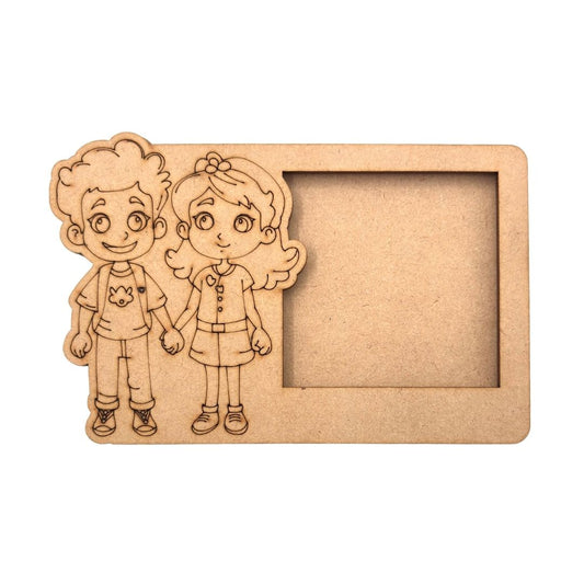 Couple Three Layered Photo Frame MDF Design 2