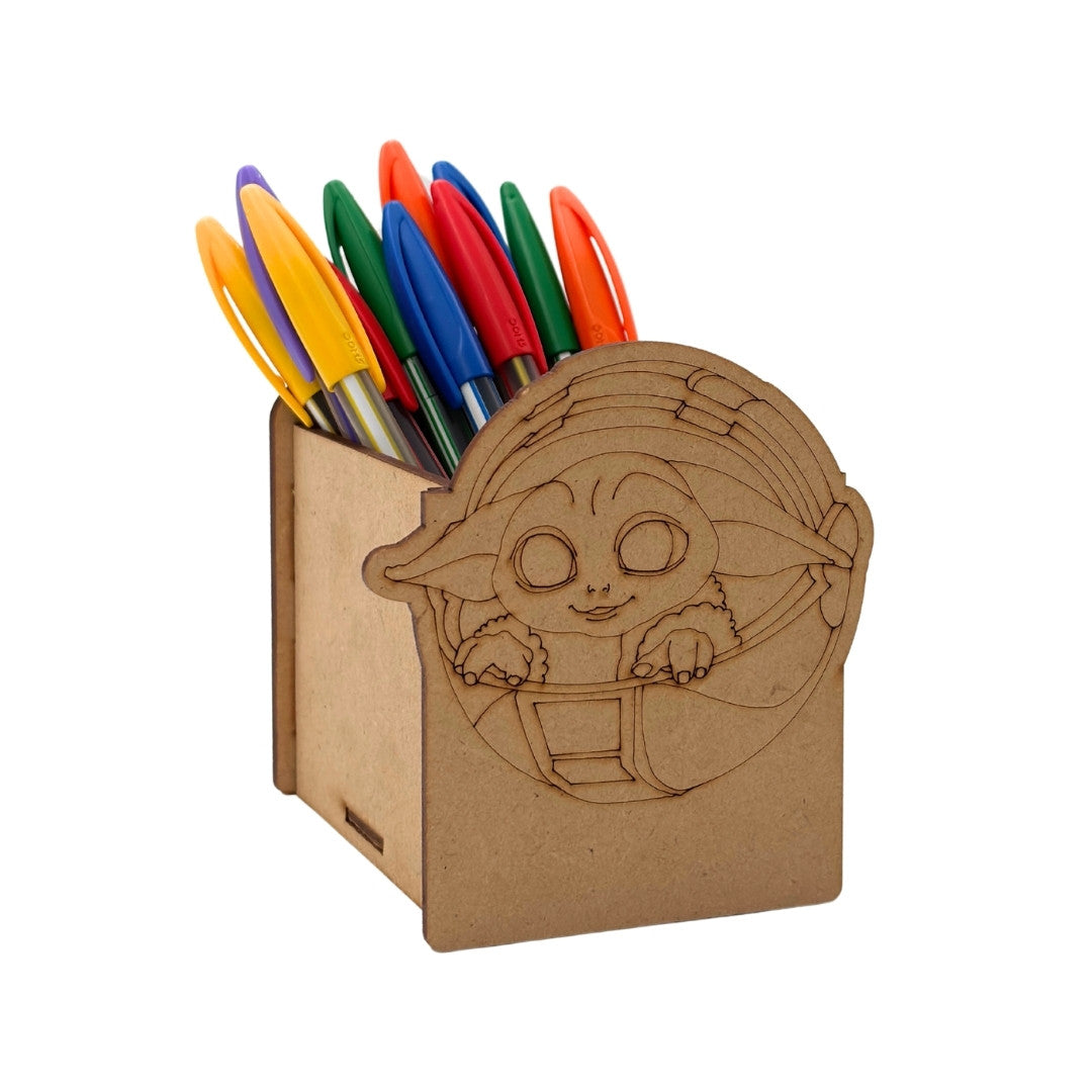 Baby Yoda Star Wars Pen Stand MDF Design 1