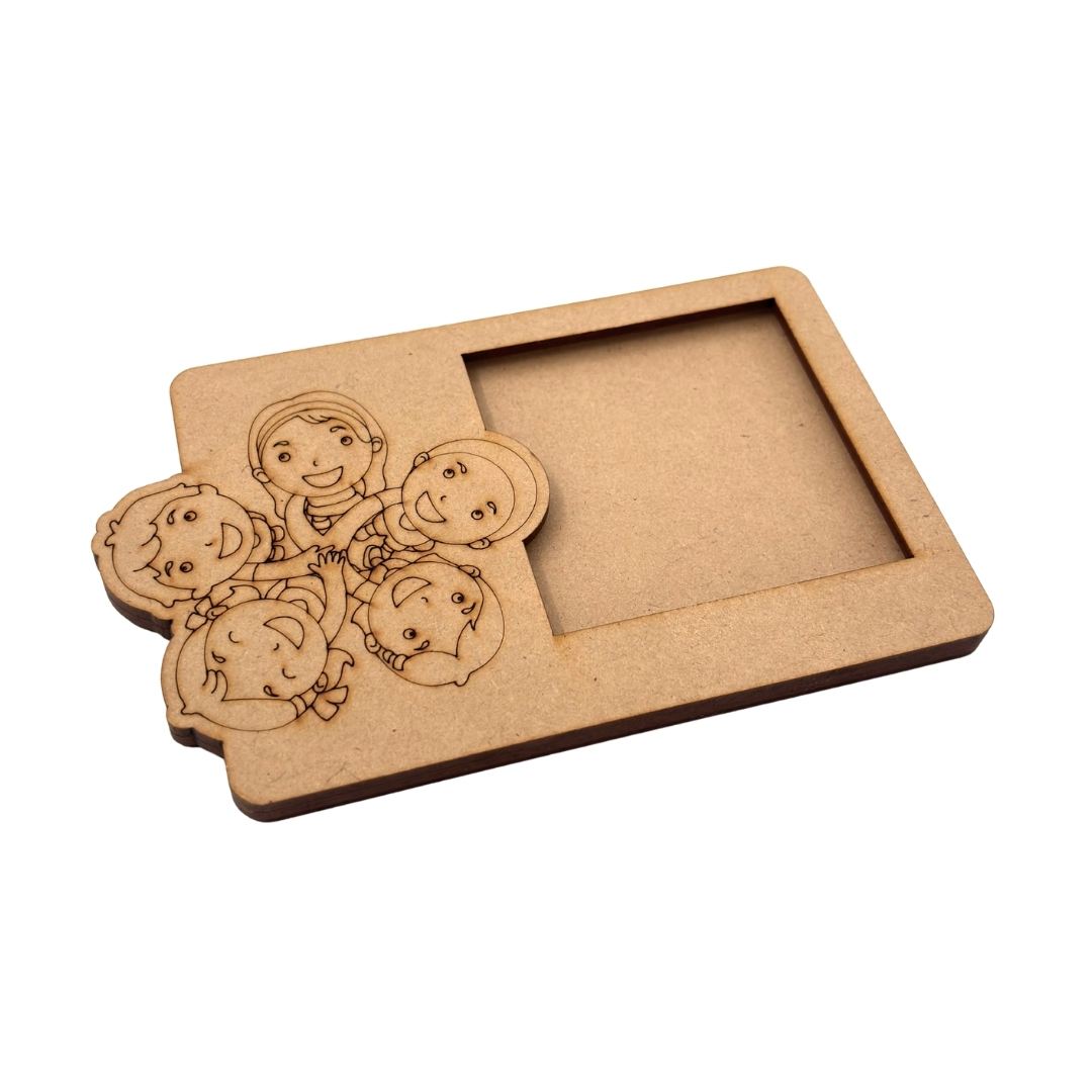Group Of Friends Three Layered Photo Frame MDF Design 1