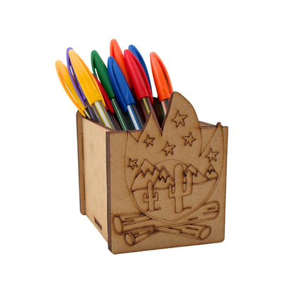 Campfire Pen Stand MDF Design 1