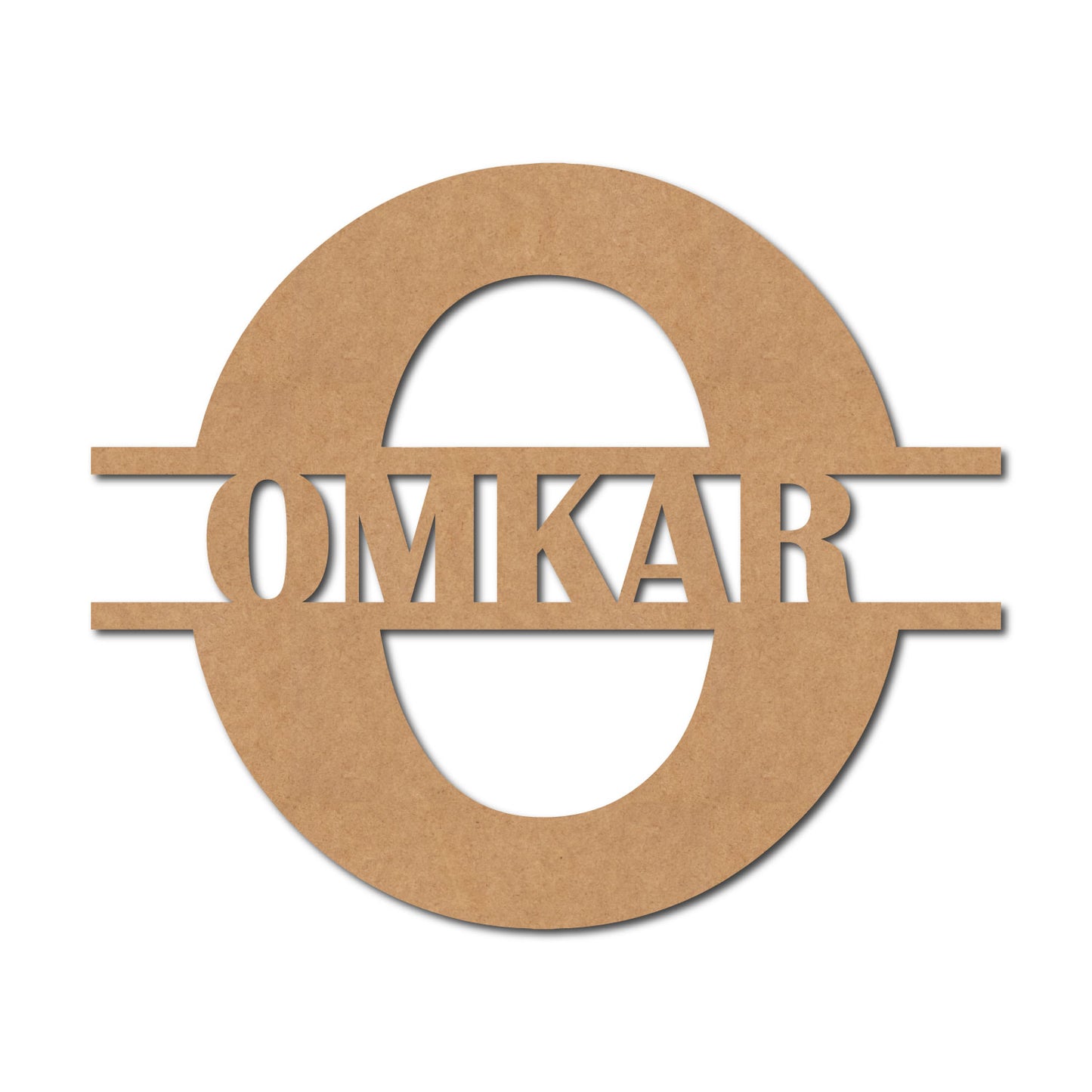Alphabet Monogram Nameplate MDF Design 3