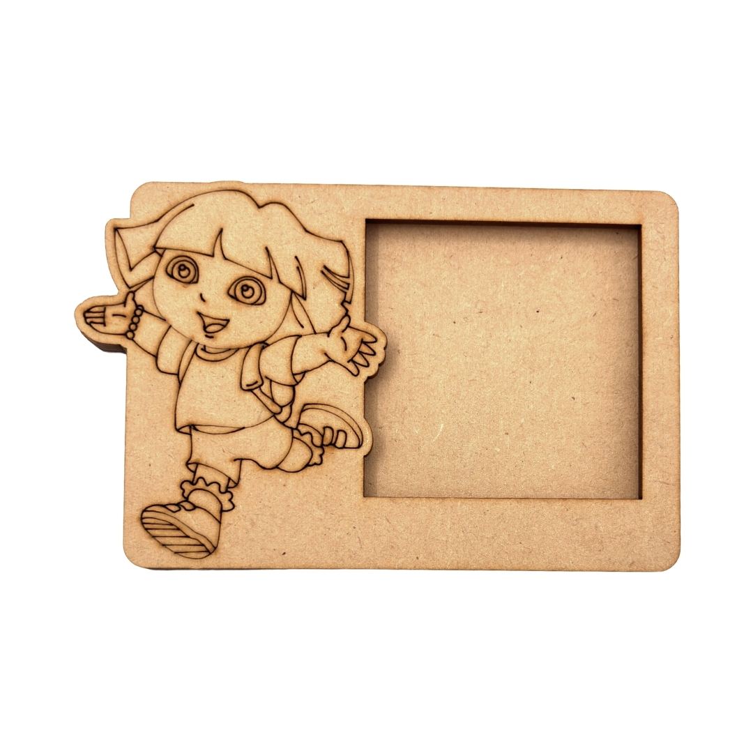 Dora The Explorer Three Layered Photo Frame MDF Design 1