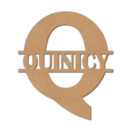 Alphabet Monogram Nameplate MDF Design 3