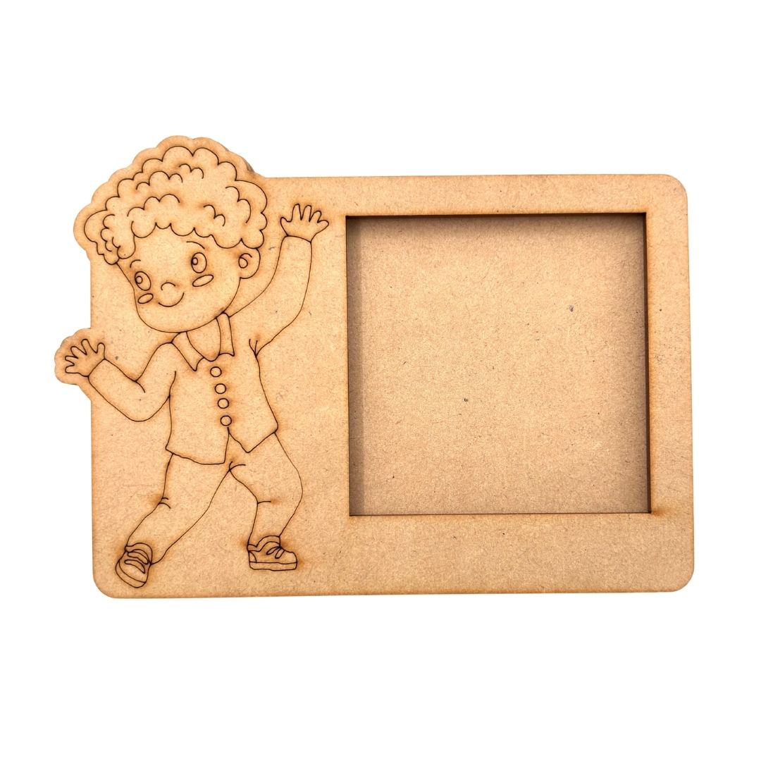 Dancing Boy Three Layered Photo Frame MDF Design 1