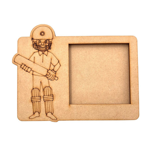 Batsman Cricket Three Layered Photo Frame MDF Design 1