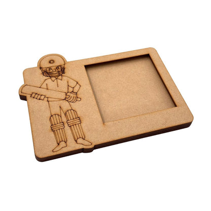 Batsman Cricket Three Layered Photo Frame MDF Design 1