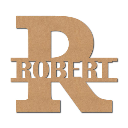 Alphabet Monogram Nameplate MDF Design 3