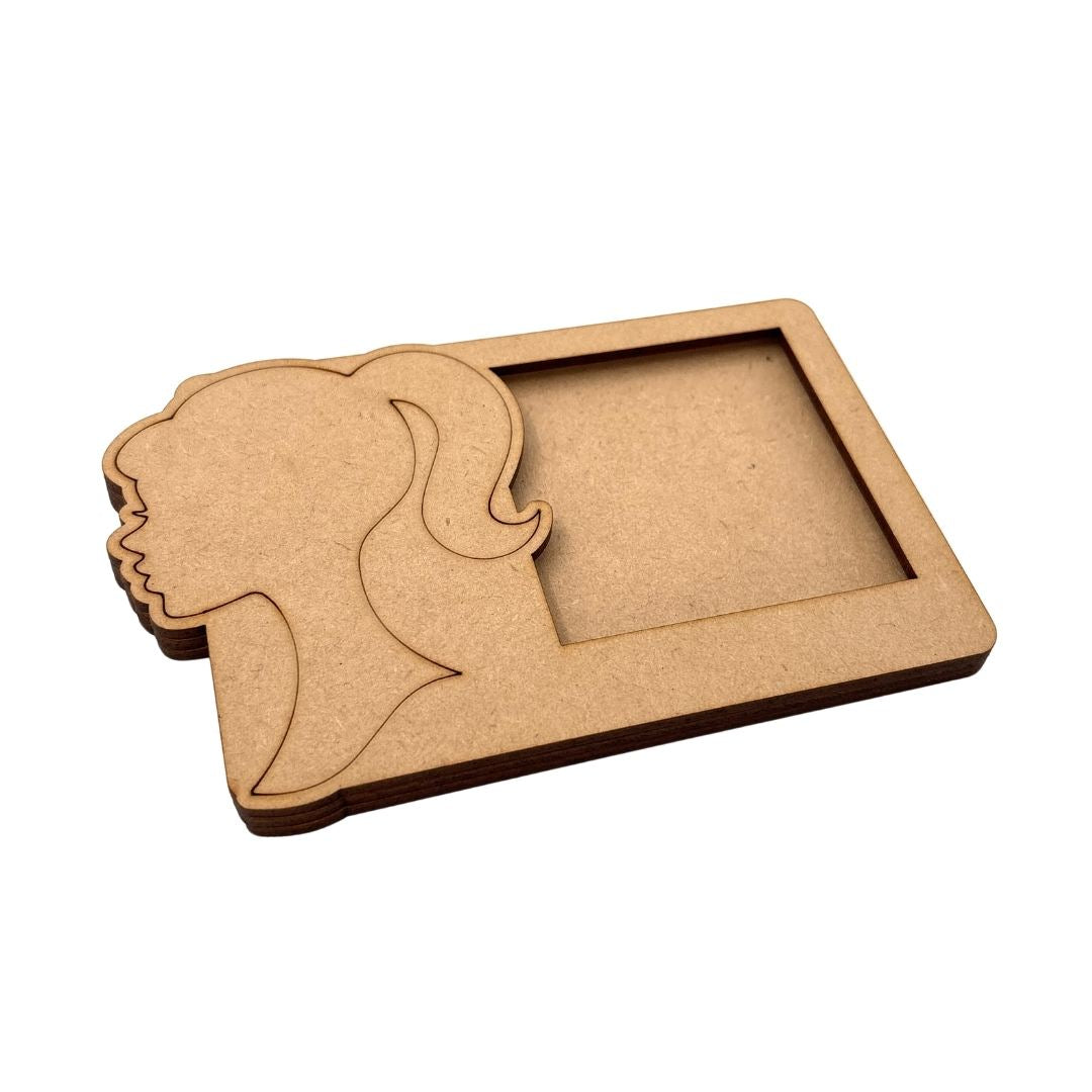 Barbie Three Layered Photo Frame MDF Design 1