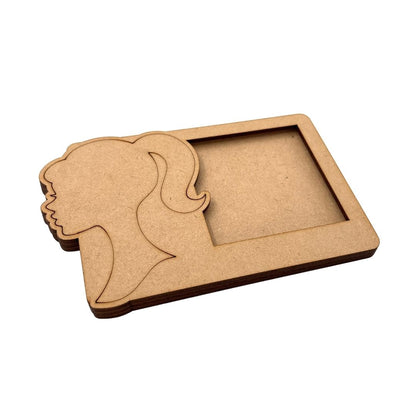 Barbie Three Layered Photo Frame MDF Design 1
