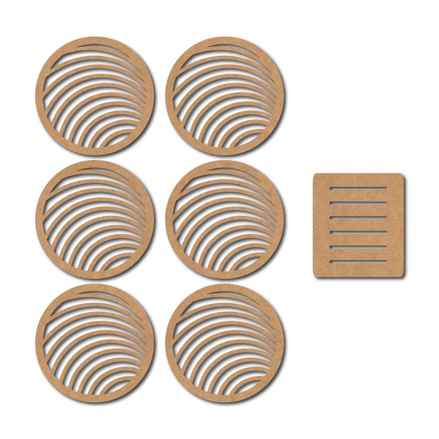 Round Coaster MDF Design 19