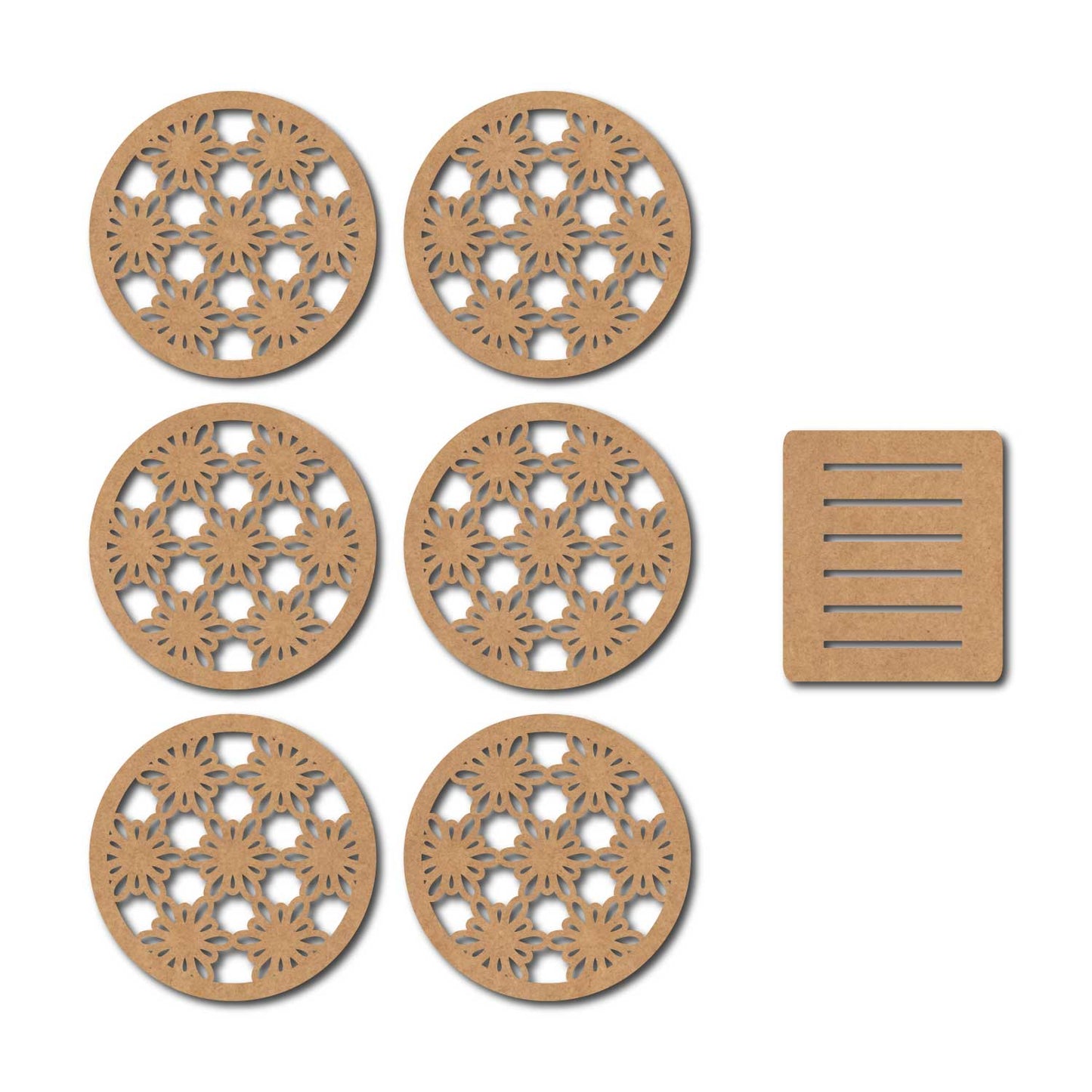 Round Coaster MDF Design 20