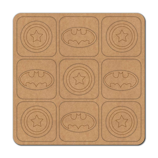 Mario Tic Tac Toe Pre Marked MDF Design 1