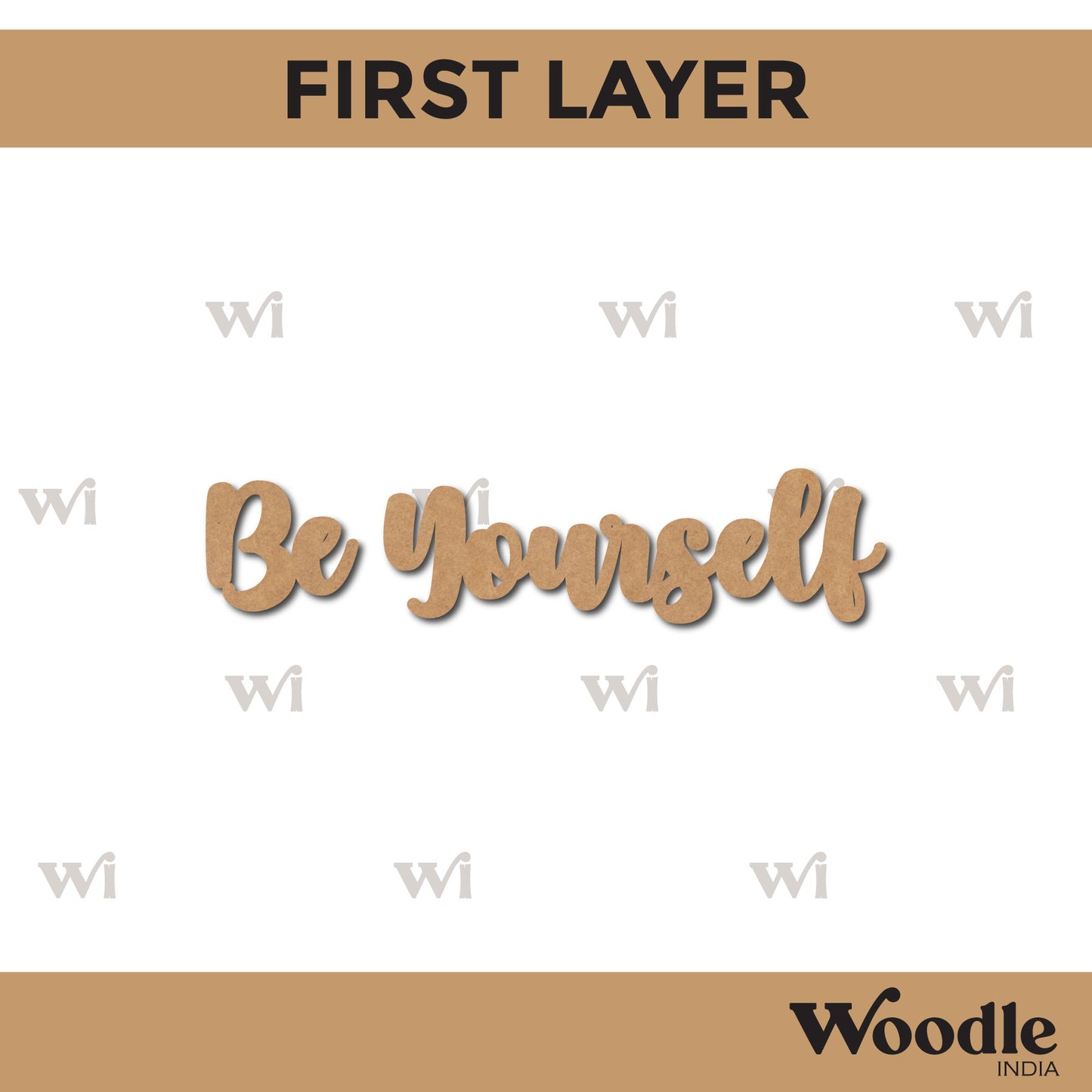 Be Yourself Two Layered Fridge Magnet MDF Design 1