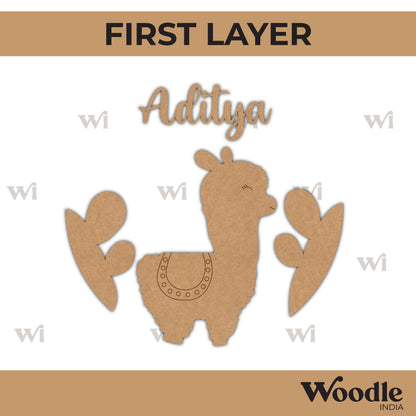 Llama Nameplate MDF Design 1