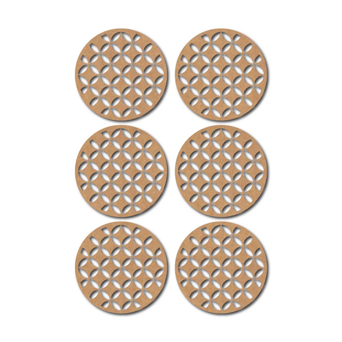 Round Coaster MDF Design 4