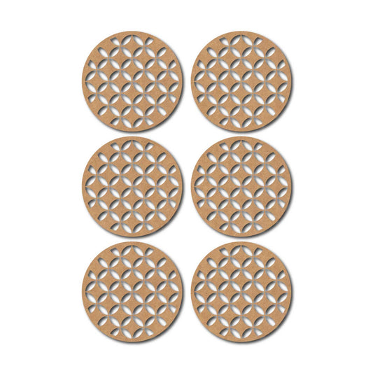 Round Coaster MDF Design 4
