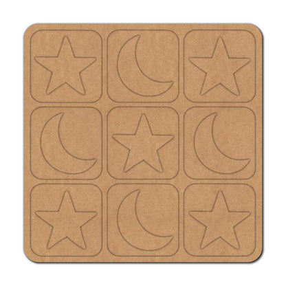 Space Theme Tic Tac Toe MDF Design 1