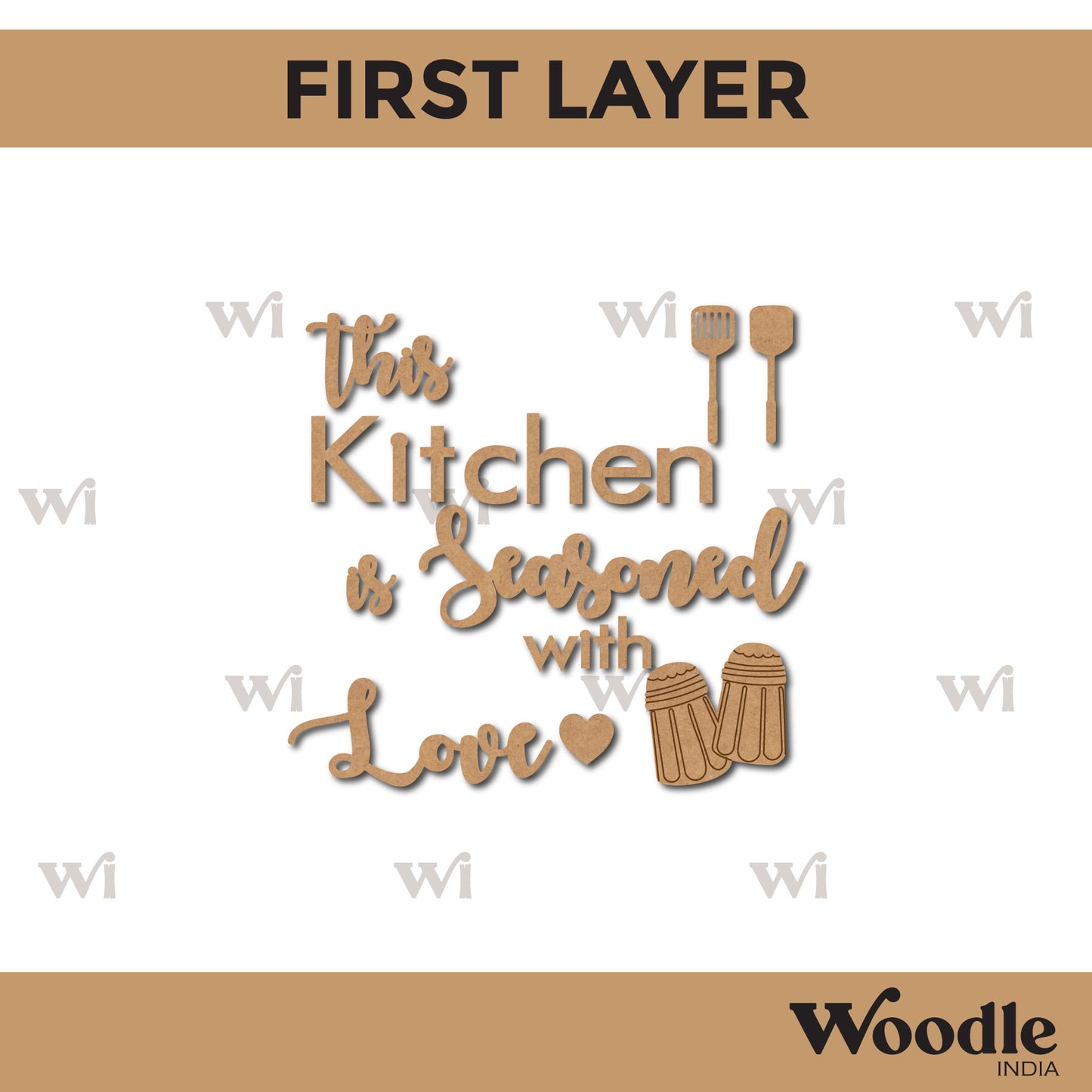 Chopping Board With Text MDF Design 1