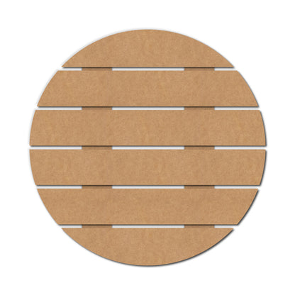 Round Cut Wall Nameplate MDF Design 1