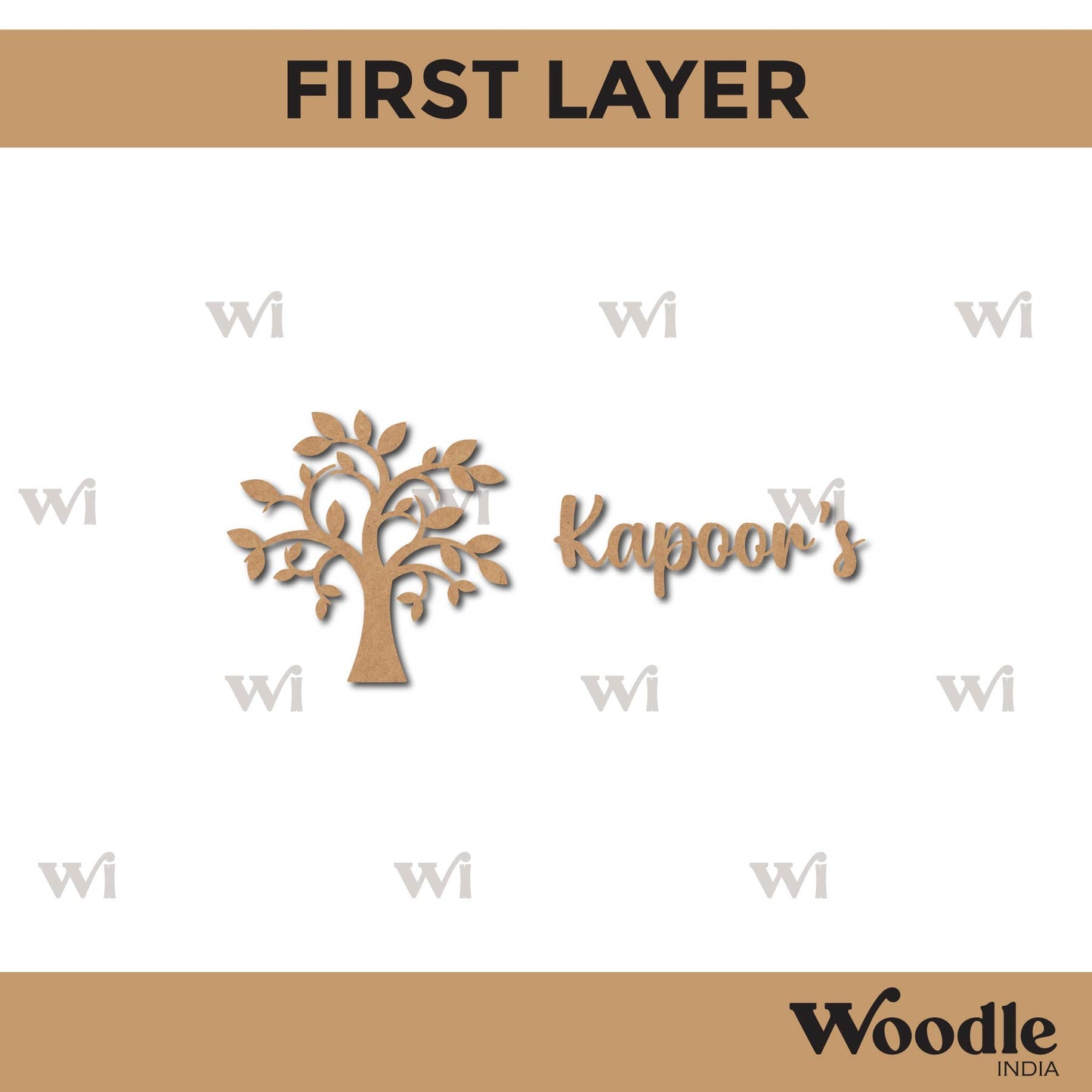 Tree Nameplate MDF Design 1