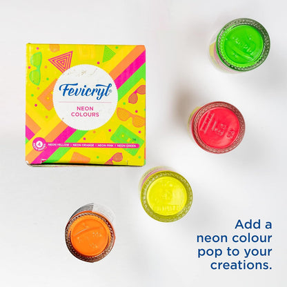 Fevicryl Neon Acrylic Colours Kit 4 X 15ml