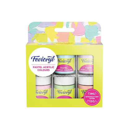 Fevicryl Pastel Acrylic Colours Kit 6 X 15ml