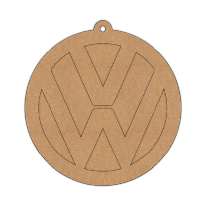 Volkswagen Logo Keychain Cutout MDF Design 1