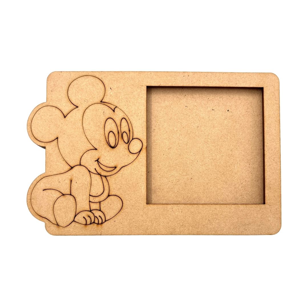 Mickey Mouse Three Layered Photo Frame MDF Design 1
