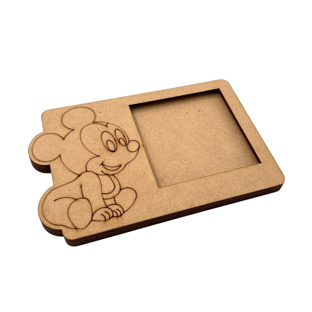 Mickey Mouse Three Layered Photo Frame MDF Design 1