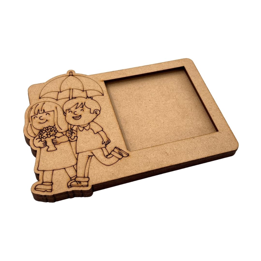 Couple Three Layered Photo Frame MDF Design 1