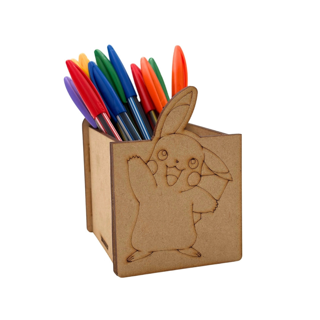 Pikachu Pokemon Pen Stand MDF Design 1