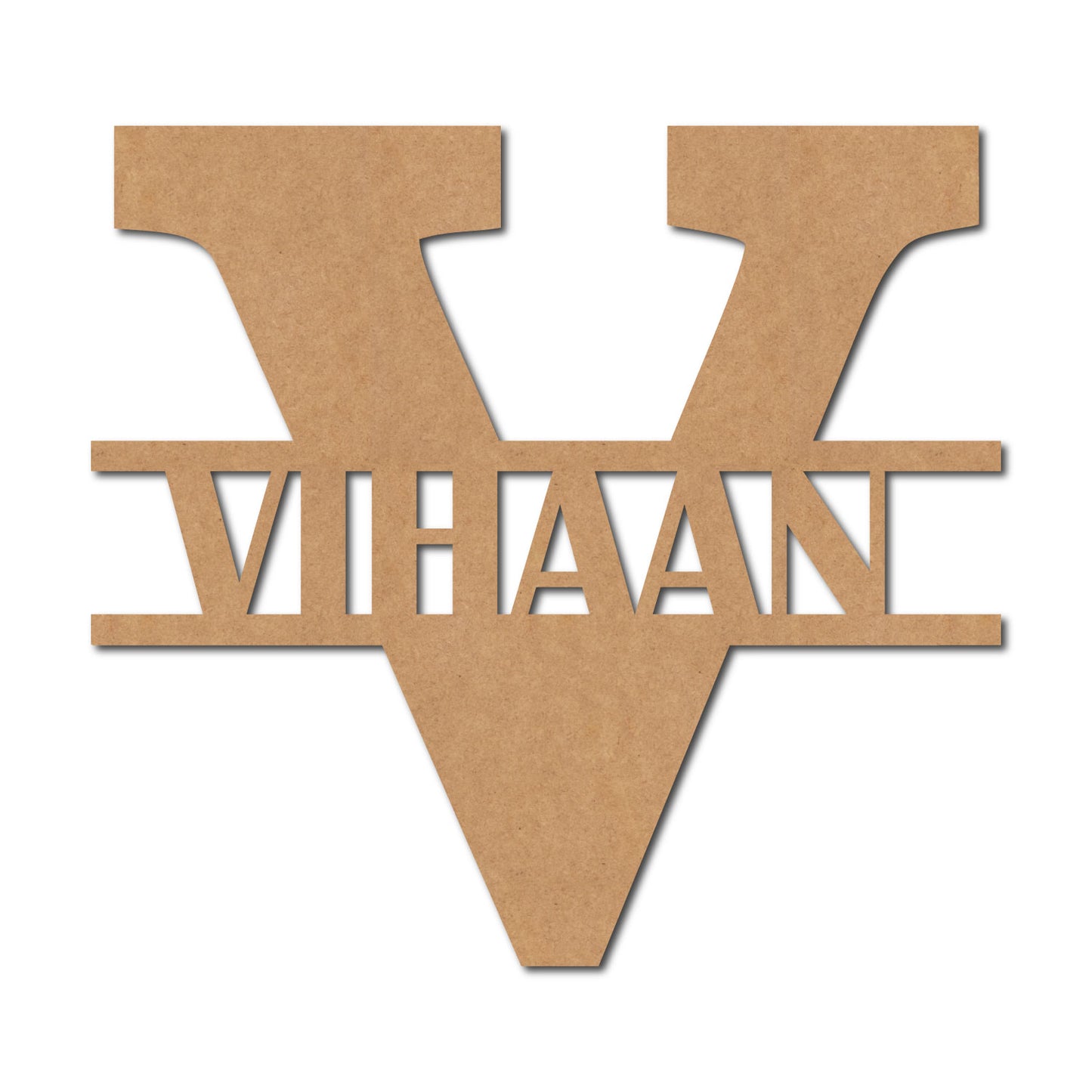 Alphabet Monogram Nameplate MDF Design 3