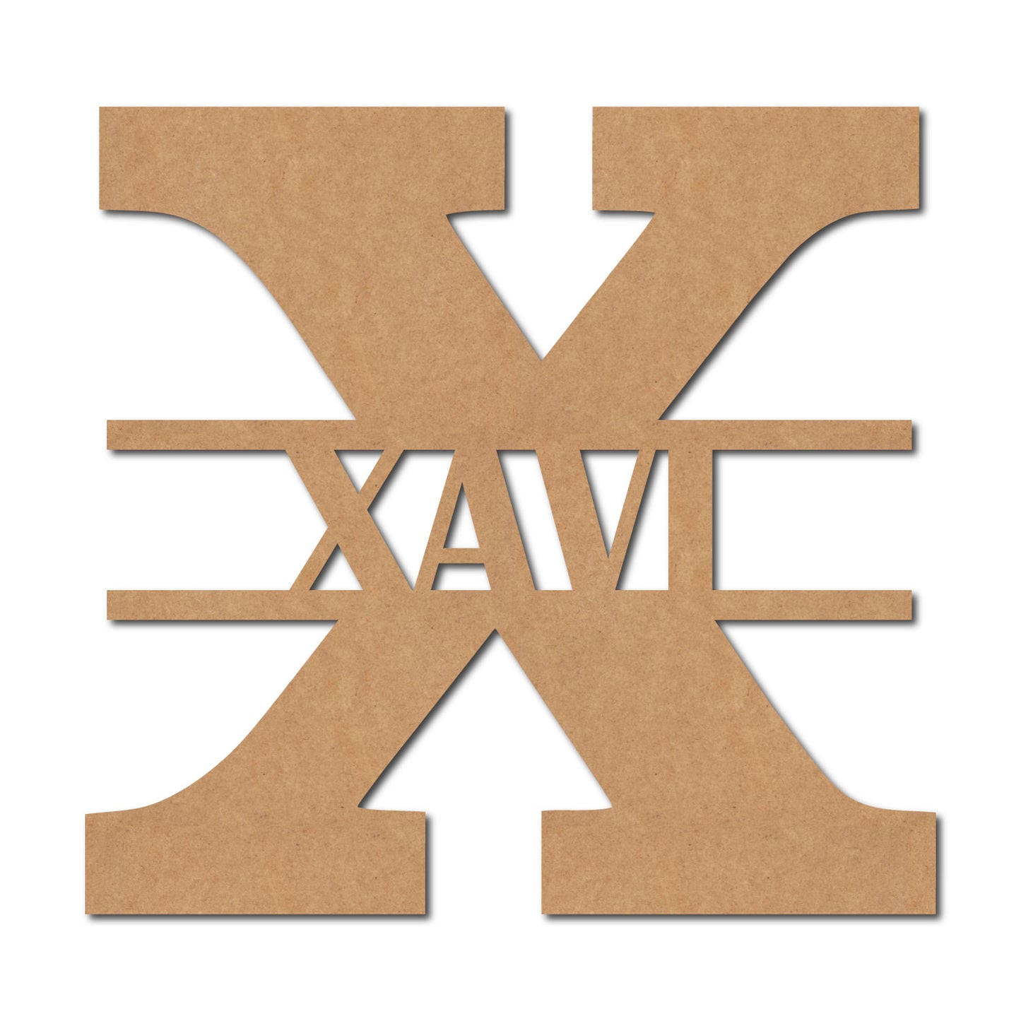 Alphabet Monogram Nameplate MDF Design 3