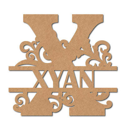 Alphabet Monogram Nameplate MDF Design 2