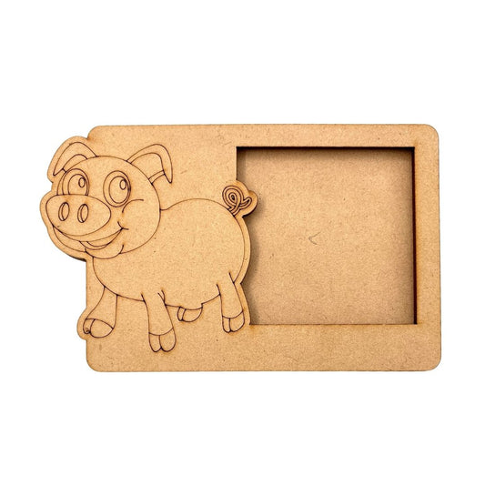 Pig Three Layered Photo Frame MDF Design 1