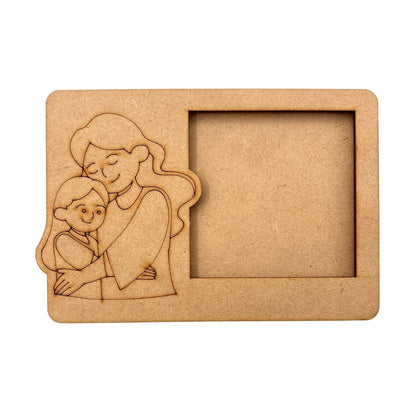 Mother With Daughter Three Layered Photo Frame MDF Design 1