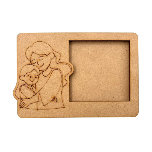 Mother With Daughter Three Layered Photo Frame MDF Design 1