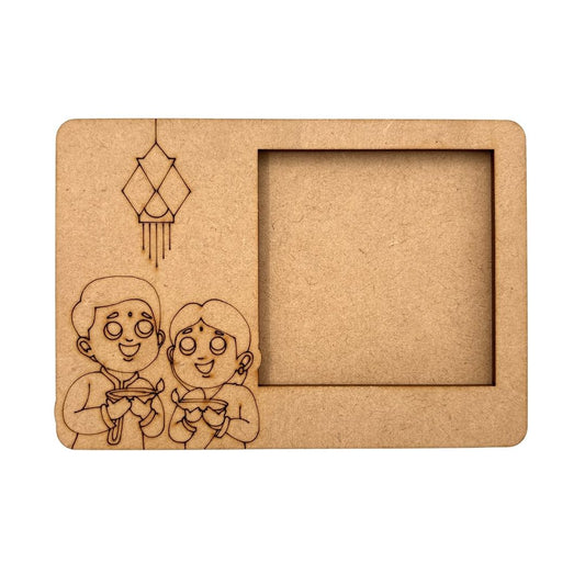 Diwali Three Layered Photo Frame MDF Design 1