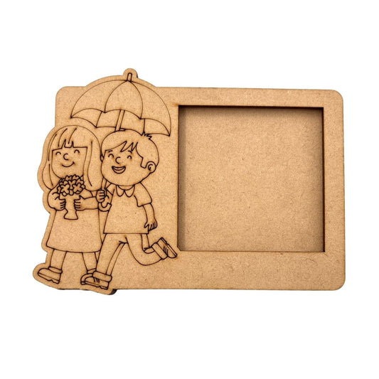 Couple Three Layered Photo Frame MDF Design 1
