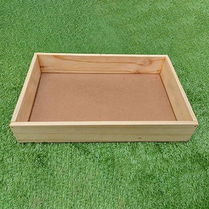 Pinewood Rectangle Wooden Tray Without Handles