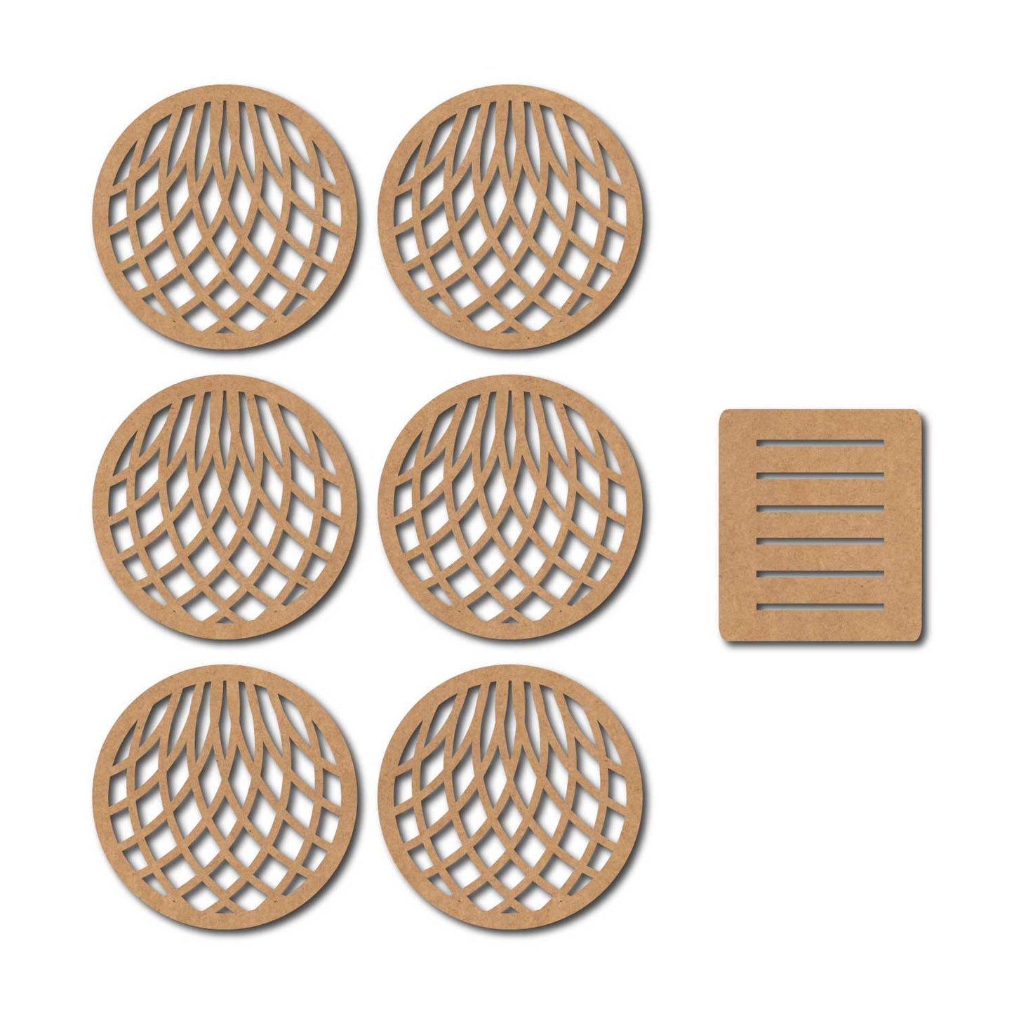 Round Coaster MDF Design 5