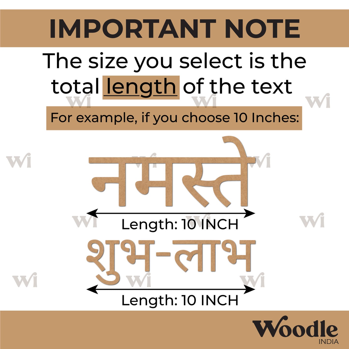 MDF Hindi Custom Text Name Cutout