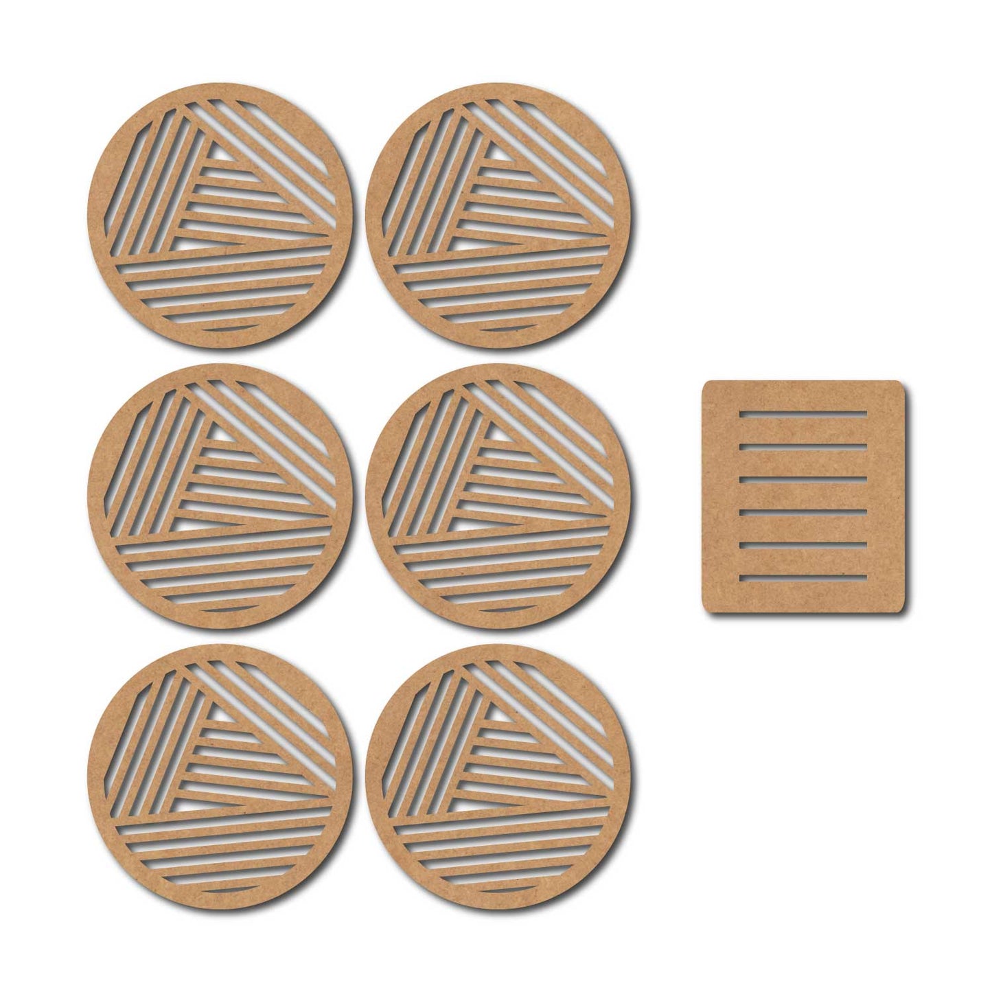 Round Coaster MDF Design 11