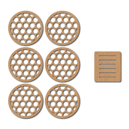 Round Coaster MDF Design 8